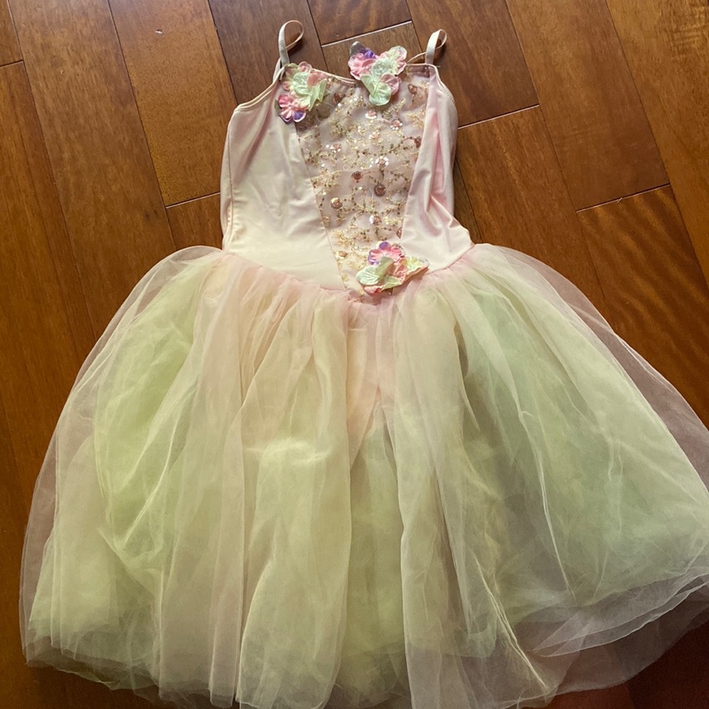 Ballet dress, pink, like new; used 1x; SA